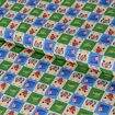 Tecido de Algodão Estampado (Meio Metro) - Patati Patatá Quadriculado Rosto