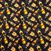 Tecido de Algodão Estampa Digital (Meio Metro) - Whisky Fundo Preto