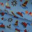 Tecido Soft Estampado 0,50x1,60m Cor:Barco Azul