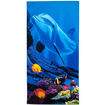 Toalha de Praia Aveludada 76x152 cm - Golfinho e Peixes