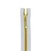 Zíper Aluminizado Fixo 18 cm - Pct c/ 05 unidades Cor do Zíper Metalizado:Branco com Dourado