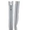 Zíper Aluminizado Separável 70 cm - Pct c/ 05 unidades Cor:Branco com Prata