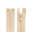Zíper Nylon Tratorado 6mm Separável Tamanho 40cm Kit 5 unidades Cor:Bege