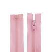 Zíper Nylon Tratorado 6mm Separável Tamanho 60cm Kit 5 unidades Cor:Rosa Bebê