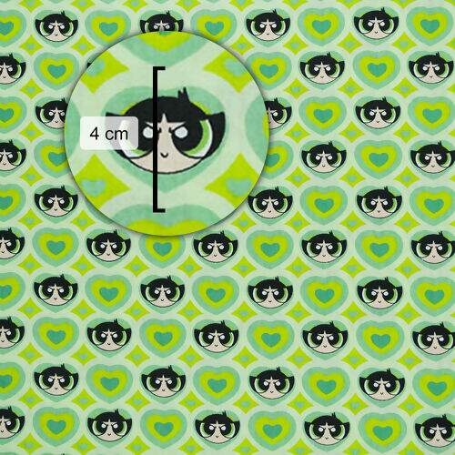 Tecido Tricoline Meninas Superpoderosas Docinho 0,50x1,50 mt