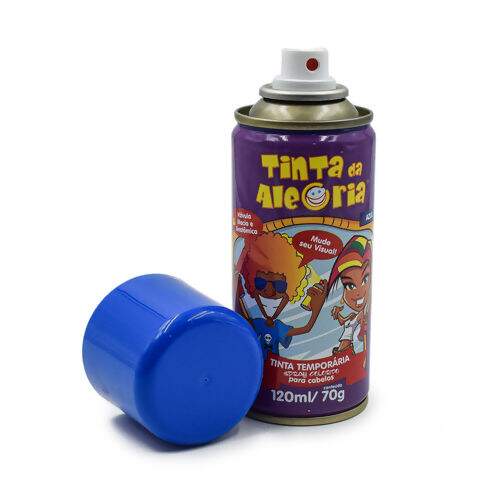 Tinta Spray Temporária para Cabelos - Tubo c/ 120 ml Cor:Azul